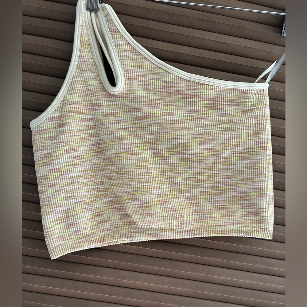 Chic Beige and Pink Women's Tank Top